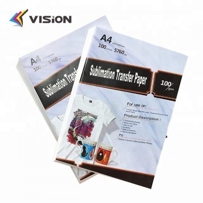 100gsm dye sublimation paper a4 a3 size sublimation transfer paper